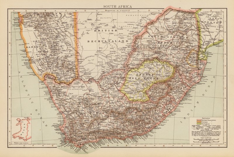 Dél-Afrika (színes litográfia) alkotó: English School