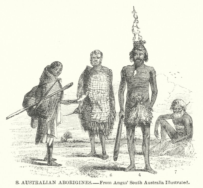 Dél-ausztráliai aboriginek (metszet) alkotó: English School