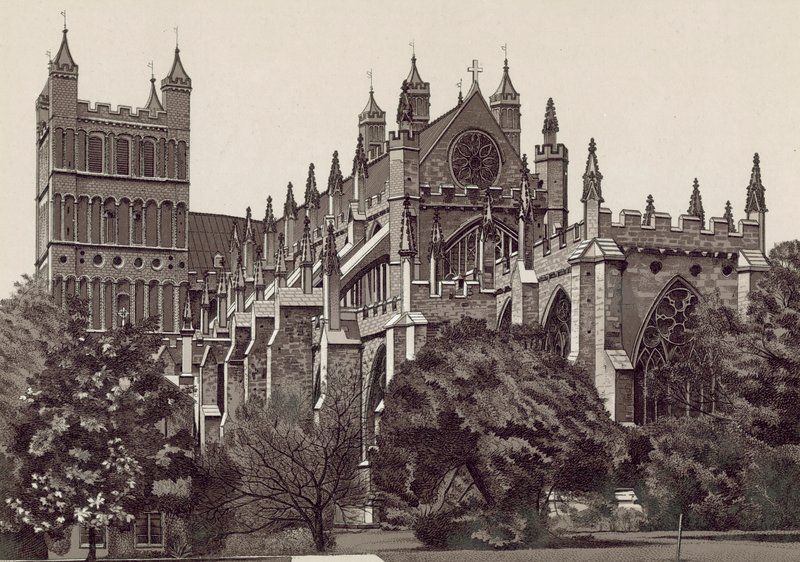 Délkelet, Exeter Cathedral (litográfia) alkotó: English School