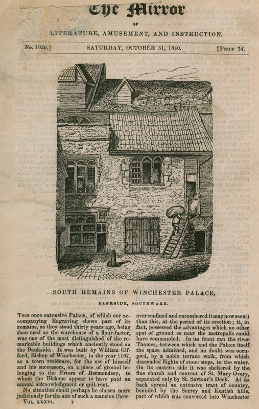 A Winchester palota déli maradványai a Bankside-on alkotó: English School
