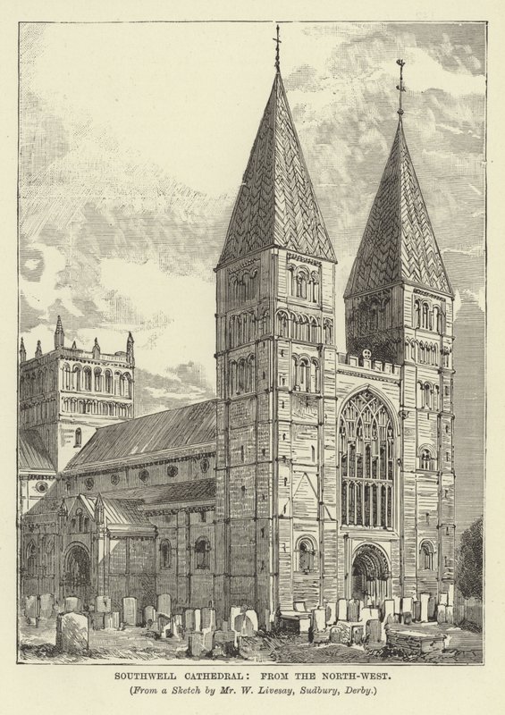 Southwell katedrális, északnyugat felől alkotó: English School