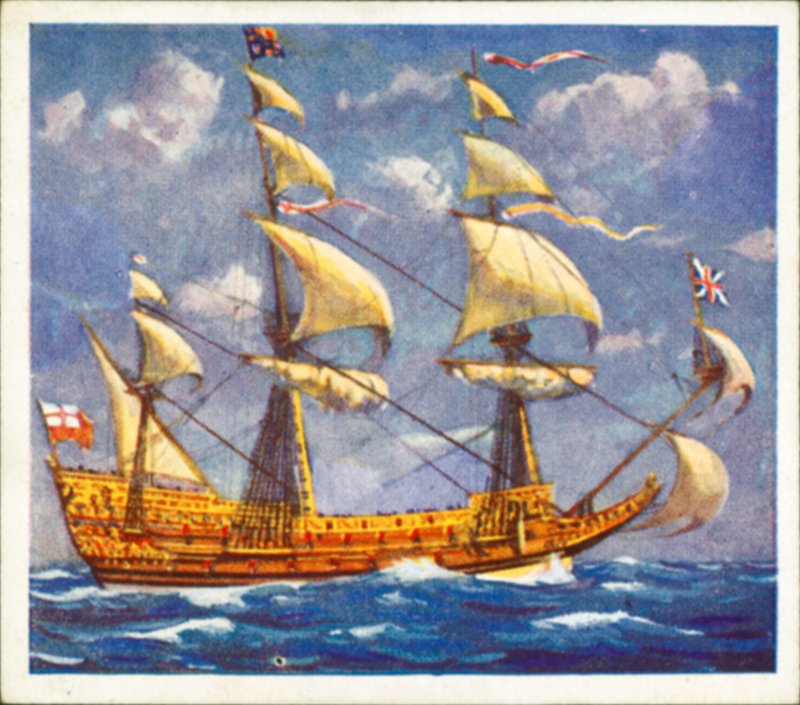 "Sovereign of the Seas" (színes litográfia) alkotó: English School