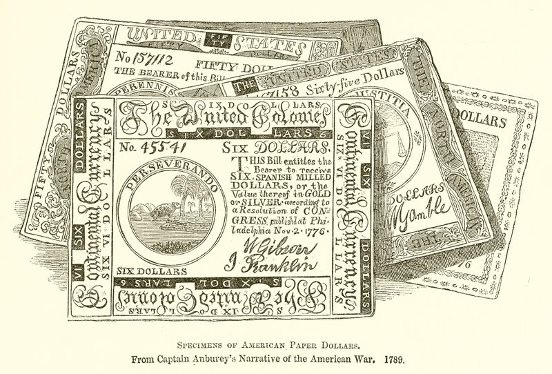 Amerikai papírdollár minták alkotó: English School