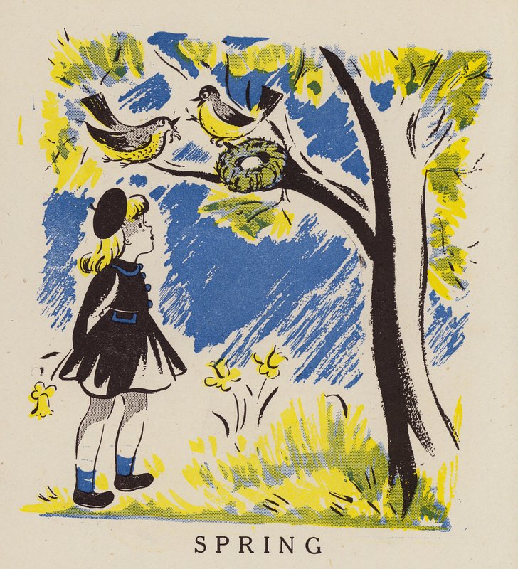 Tavasz (színes litográfia) alkotó: English School