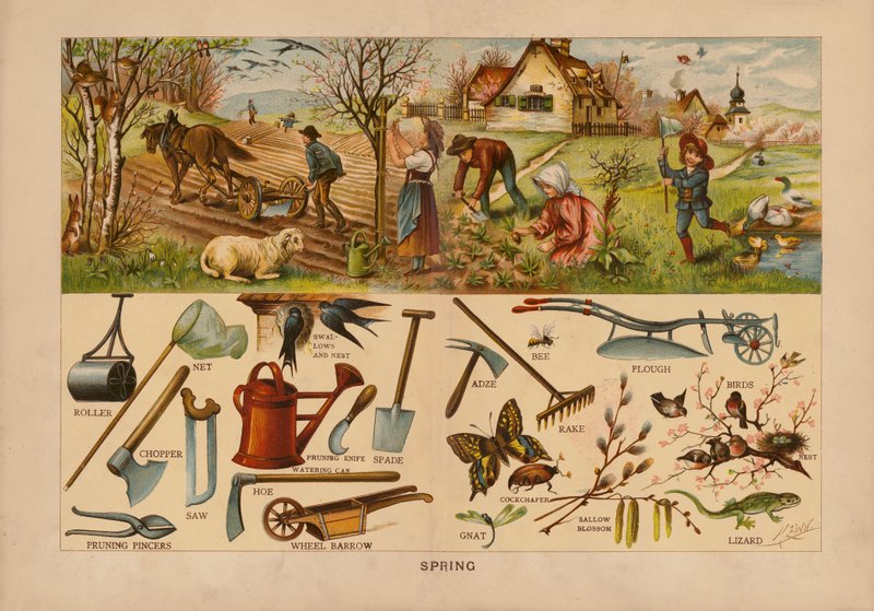 Tavasz (színes litográfia) alkotó: English School