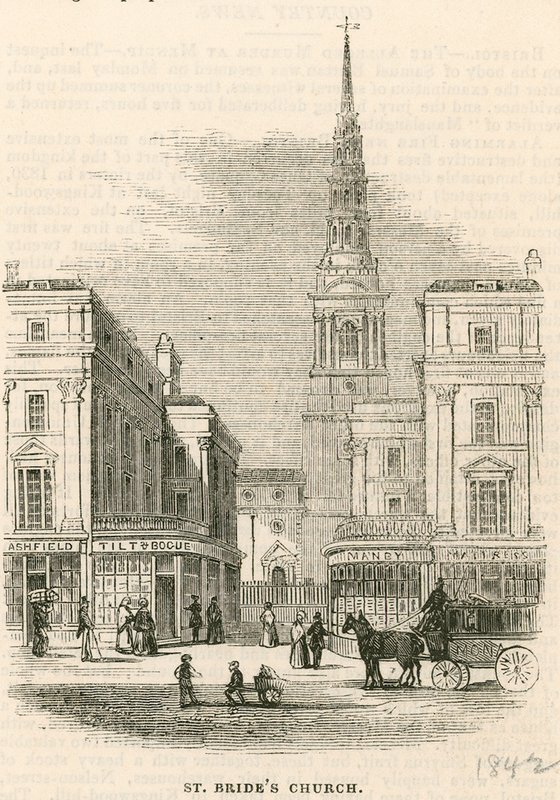 St Brides templom, Fleet Street, London alkotó: English School