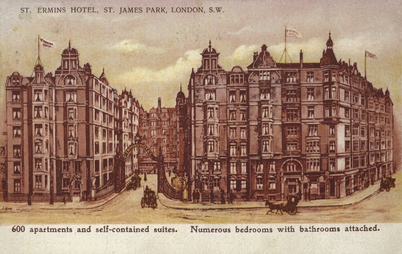 St Ermins Hotel, St James Park, London, Délnyugat alkotó: English School