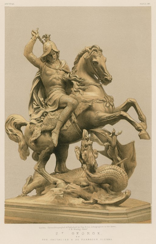 Szent György, a chevalier A de Fernkorn, Bécs alkotó: English School
