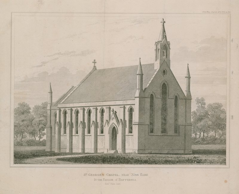 St Georges kápolna, Nine Elms közelében, Battersea államban alkotó: English School