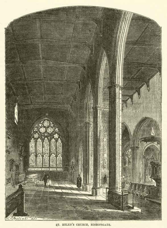 Szent Ilona templom, Bishopsgate (metszet) alkotó: English School