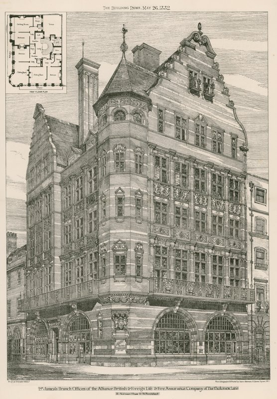 A londoni Bartholomew Lane-i Alliance British & Foreign Life & Fire Assurance Company St James