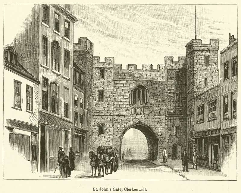 Szent János-kapu, Clerkenwell (metszet) alkotó: English School
