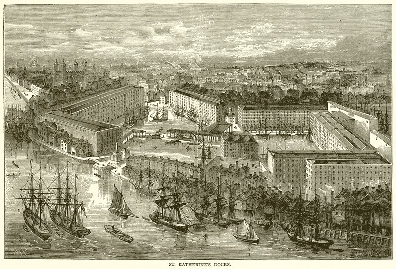 St. Katherines dokkok alkotó: English School