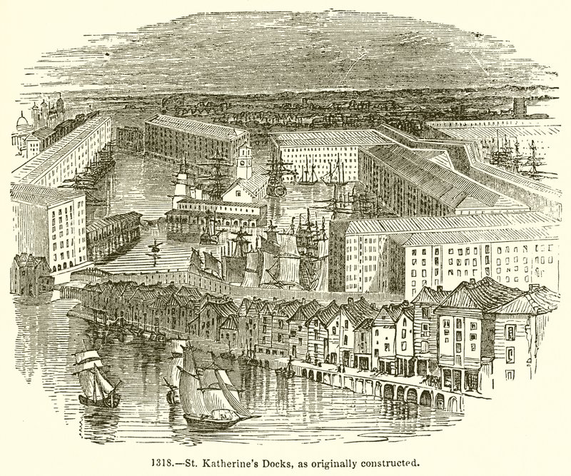 St. Katherines Docks, eredetileg megépített alkotó: English School