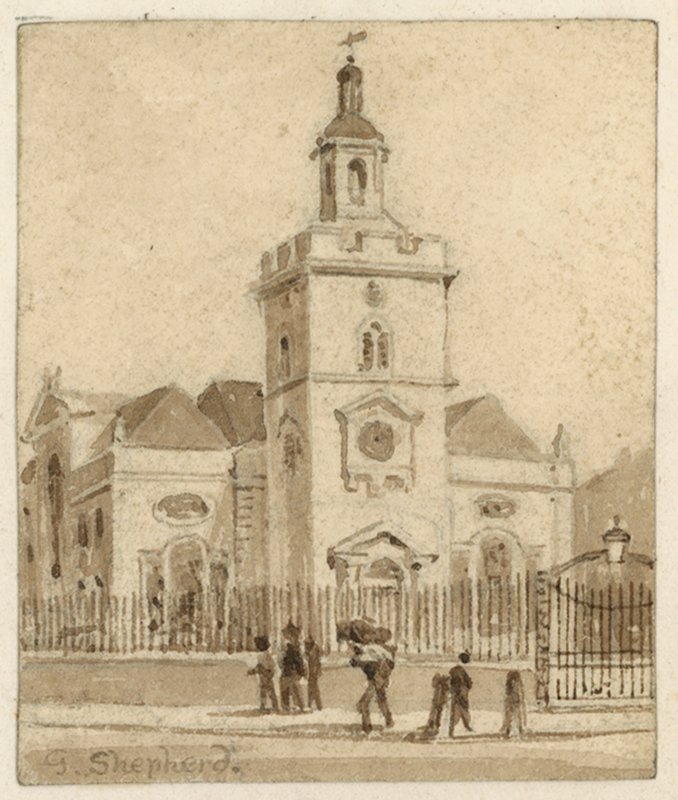 St Mary, Whitechapel, London (wc papíron) alkotó: English School