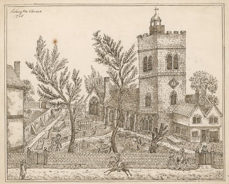 St Marys (régi templom), Islington (tinta papíron) alkotó: English School