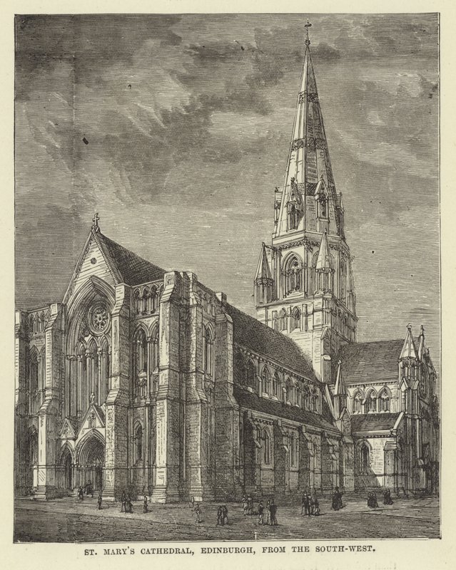 St Marys Cathedral, Edinburgh, délnyugat felől alkotó: English School