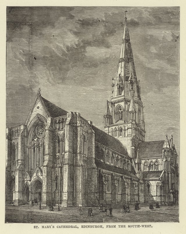 St Marys Cathedral, Edinburgh, délnyugat felől alkotó: English School