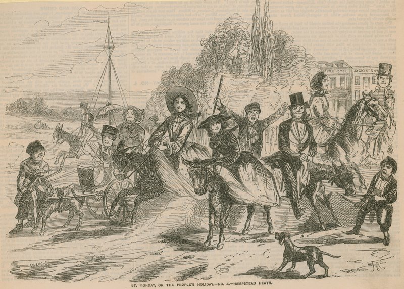 Szent hétfő, vagy a nép ünnepe a Hampstead Heath-en alkotó: English School