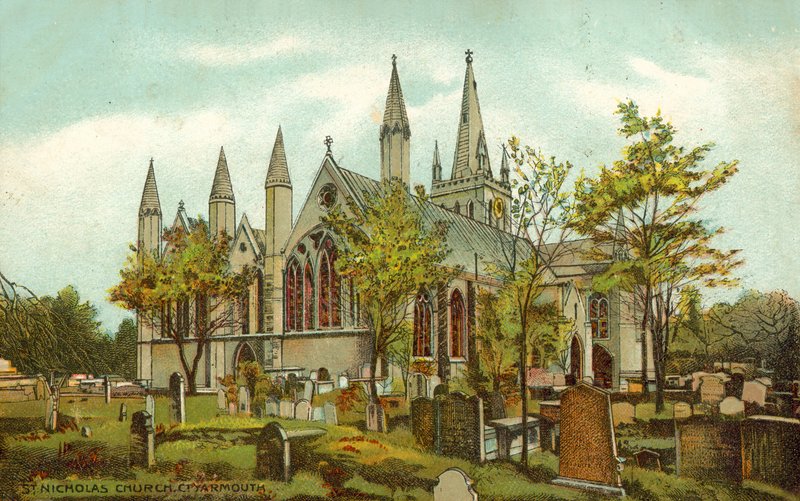 Szent Miklós-templom, Great Yarmouth (színes litó) alkotó: English School