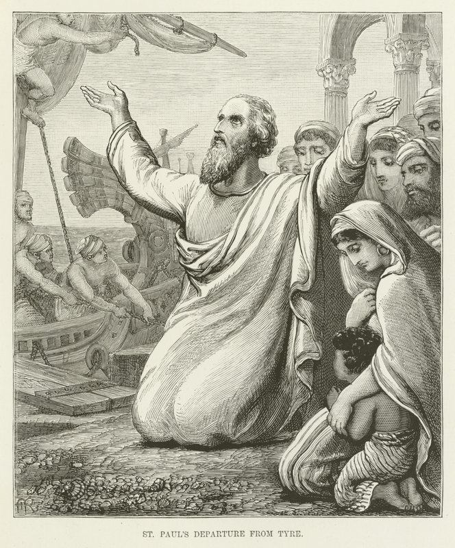 Szent Pál indulás Tirusból alkotó: English School