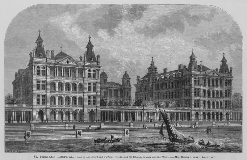 Szent Tamás Kórház (metszet) alkotó: English School