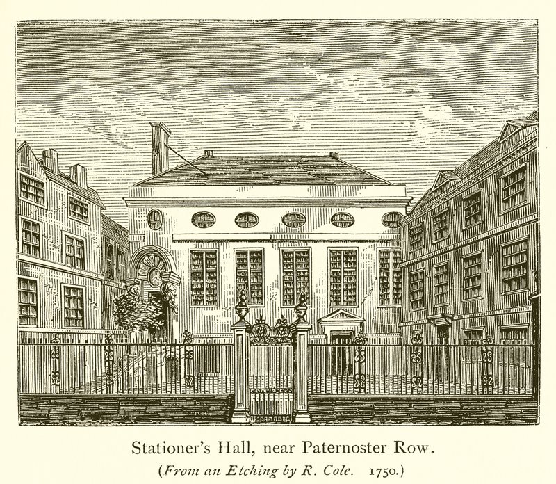 Stationers Hall, a Paternoster Row közelében alkotó: English School