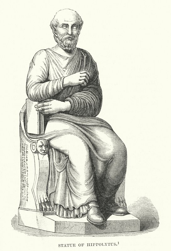 Hippolytus szobra (metszet) alkotó: English School