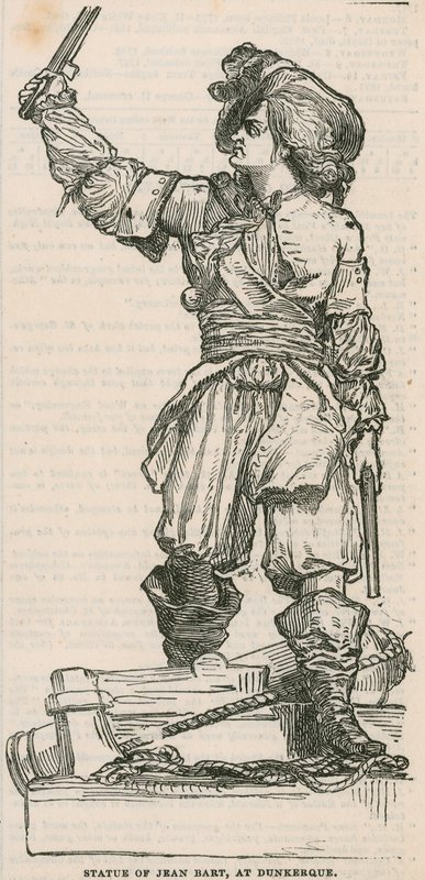 Jean Bart szobra Dunkerque-ben alkotó: English School