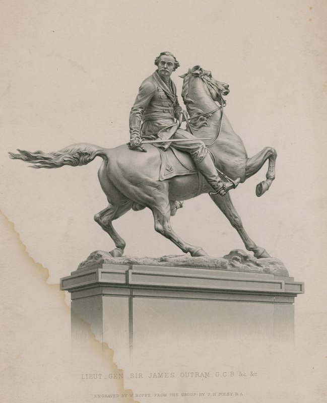 Sir James Outram altábornagy szobra, GCB, Kalkutta alkotó: English School