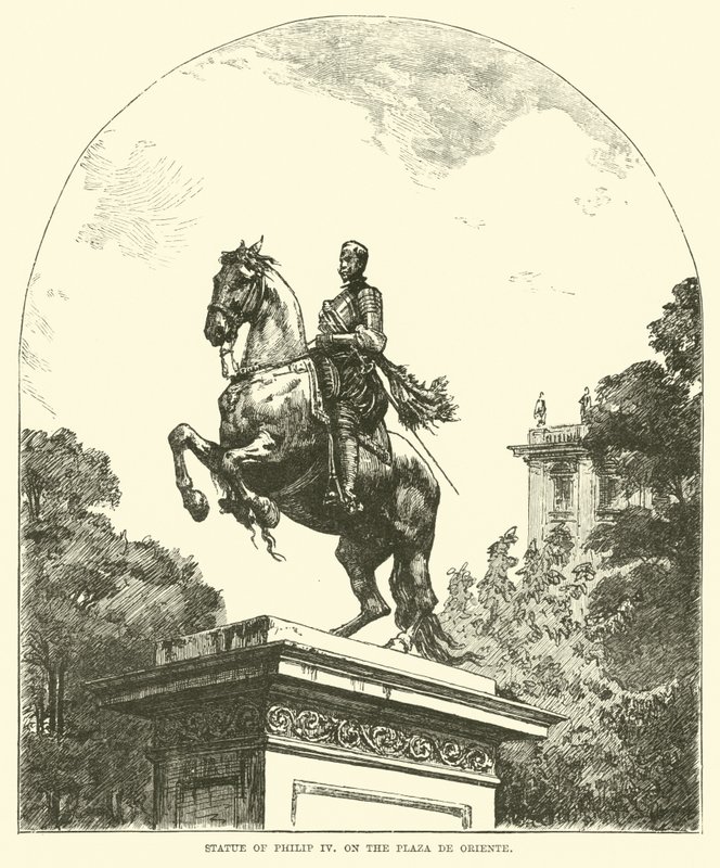 IV. Fülöp szobra a Plaza de Oriente téren alkotó: English School