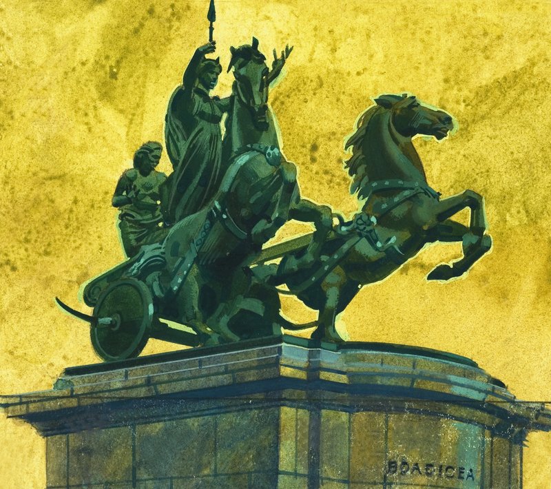 Boadicea királynő szobra alkotó: English School