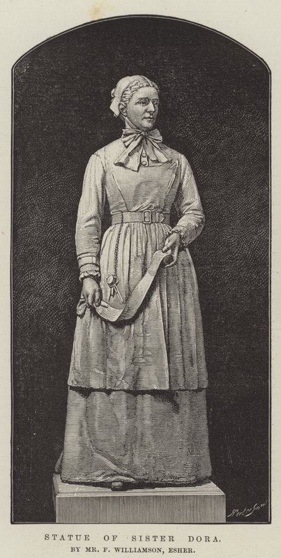Dóra nővér szobra, F. Williamson úr, Esher (metszet) alkotó: English School