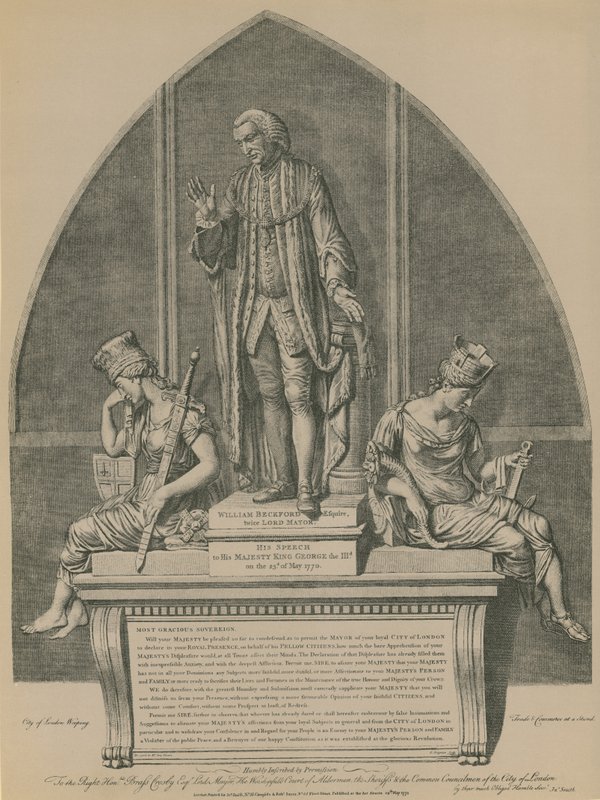 William Beckford szobra a londoni Guildhallban alkotó: English School