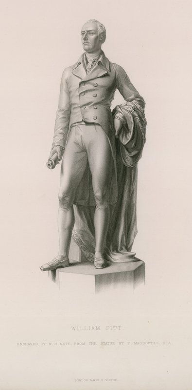 William Pitt szobra alkotó: English School