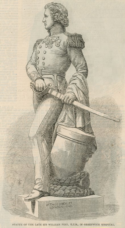 Néhai Sir William Peel szobra alkotó: English School