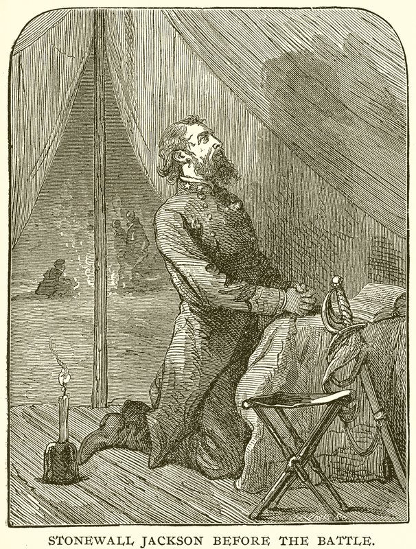 Stonewall Jackson a csata előtt alkotó: English School