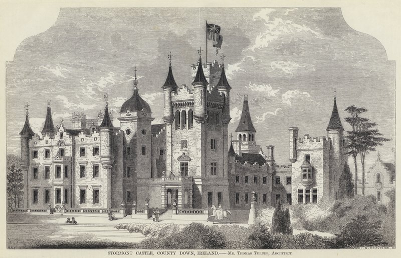 Stormont kastély, Down megye, Írország (metszet) alkotó: English School