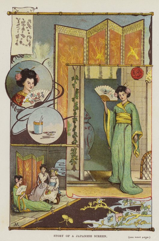 Egy japán képernyő története (színes litó) alkotó: English School
