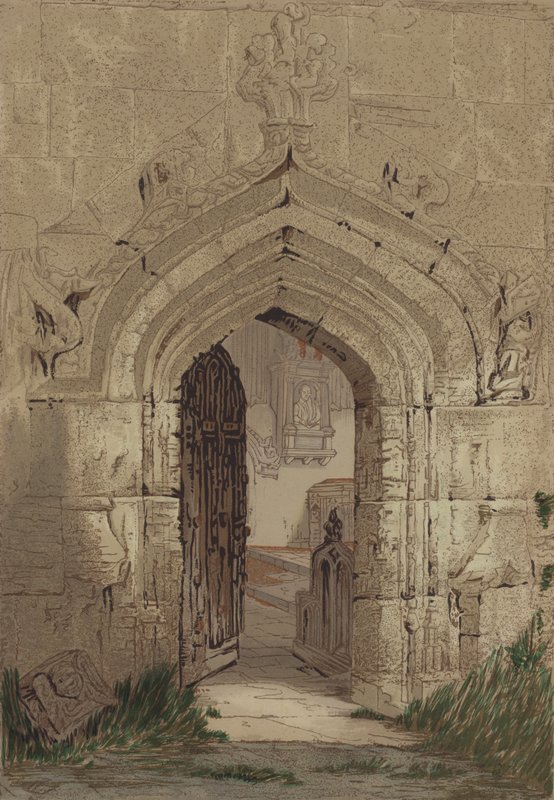 Stratford Church (színes litográfia) alkotó: English School