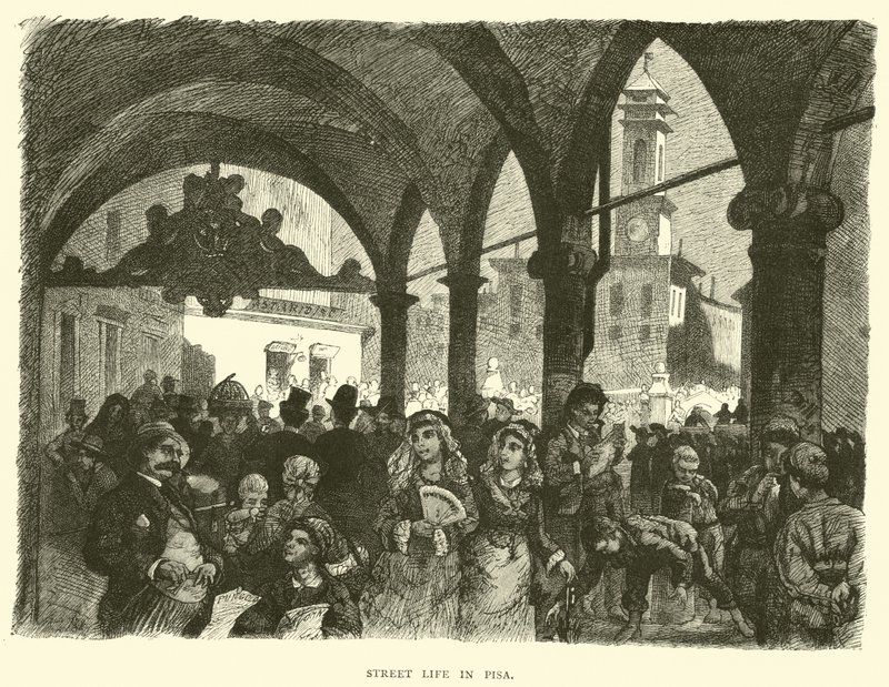 Utcai élet Pisában alkotó: English School