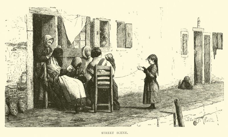 Utcai jelenet alkotó: English School