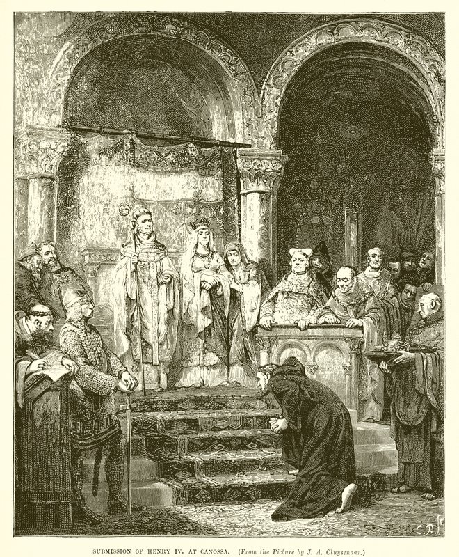 IV. Henrik benyújtása Canossában alkotó: English School