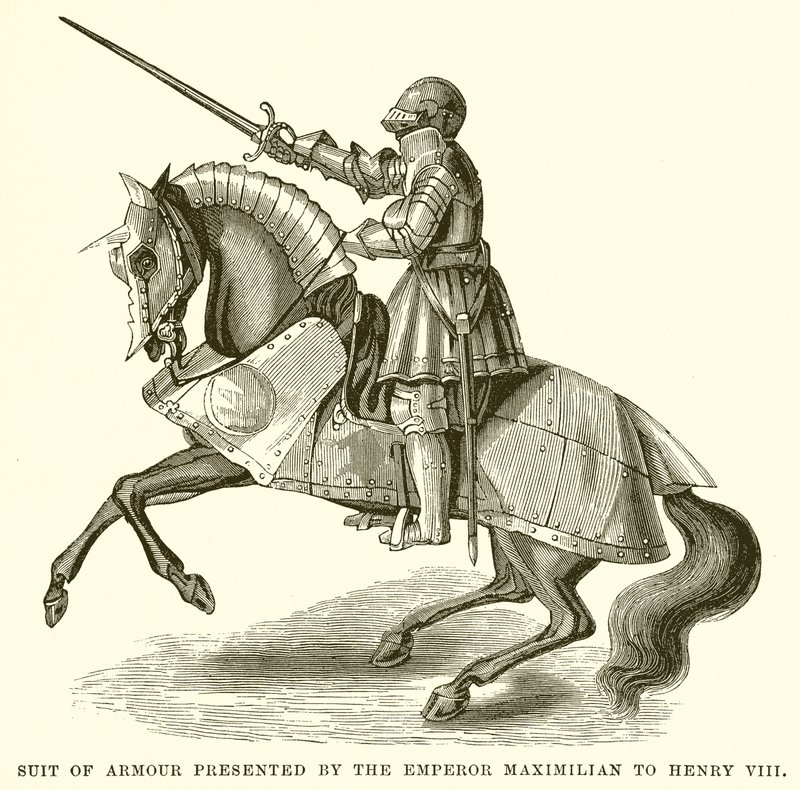 Páncélruha, amelyet Maximilian császár mutatott be VIII. Henriknek alkotó: English School