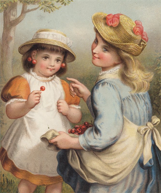 Nyári fülbevaló (chromolitho) alkotó: English School