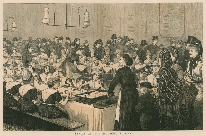 Vasárnap a Foundling Kórházban alkotó: English School
