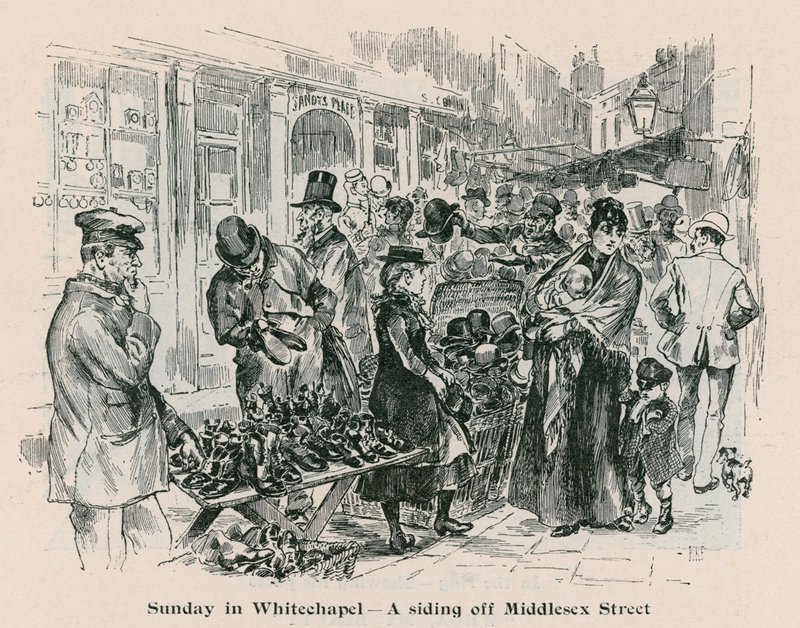 Vasárnap Whitechapelben – a londoni Middlesex Street mellékvágányában alkotó: English School