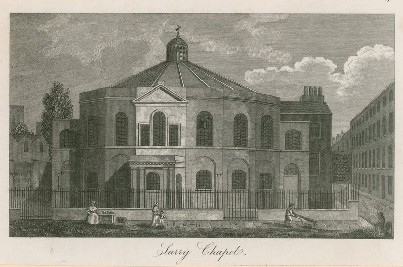 Surrey kápolna, Blackfriars Road, Southwark (Rowland Hills Chapel) alkotó: English School