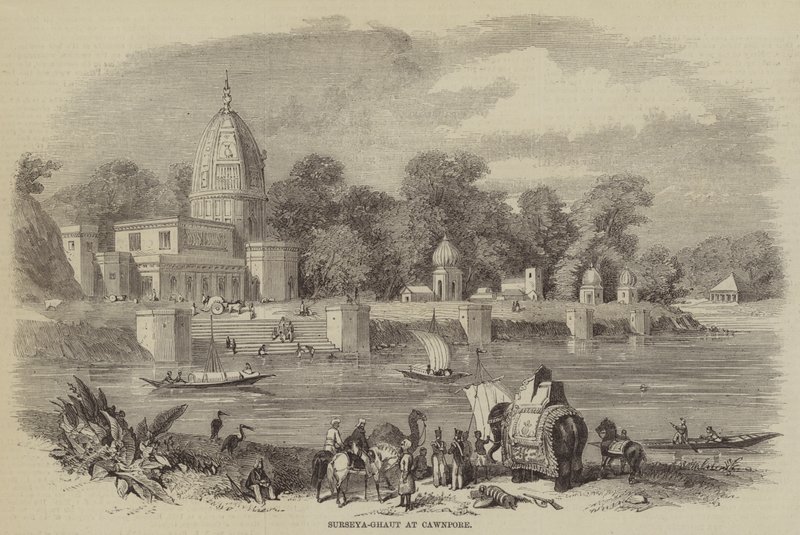 Surseya-Ghaut Cawnpore-ban (metszet) alkotó: English School