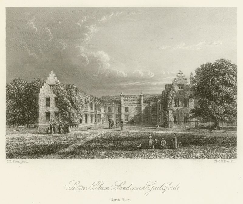 Sutton Place, Send, Guildford közelében, North View (metszet) alkotó: English School